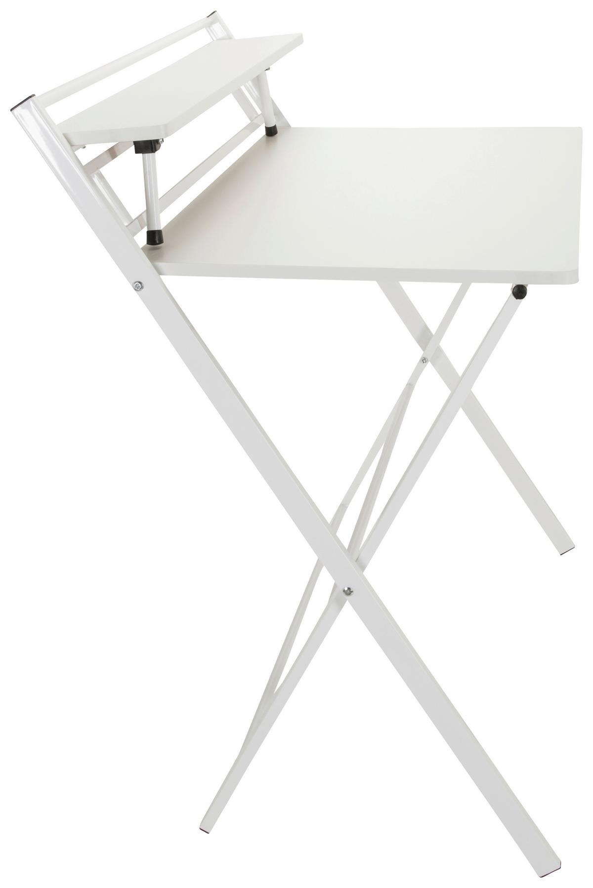 Schreibtisch Easy Clap Weiß - Weiß, Basics, Holzwerkstoff/Metall (84/60/92cm) - MID.YOU