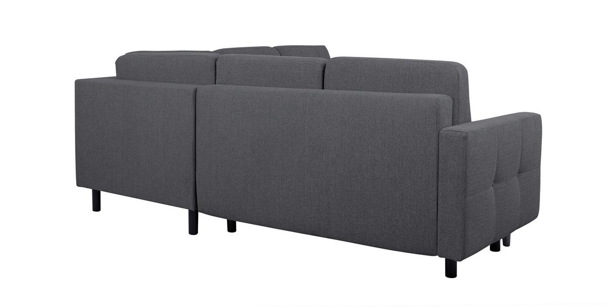 Ecksofa Noret Dunkelgrau S: 242x242 Cm - Dunkelgrau/Buchefarben, Design, Textil (242/242cm) - MID.YOU