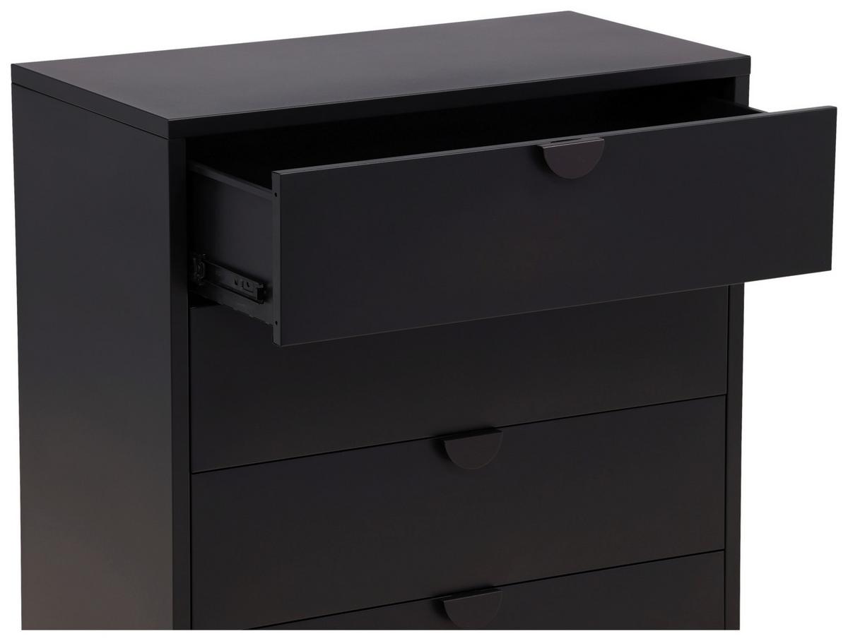 Lowboard Piring Schwarz B: 78 cm - Schwarz, Design, Metall (78/98/40cm) - Livetastic