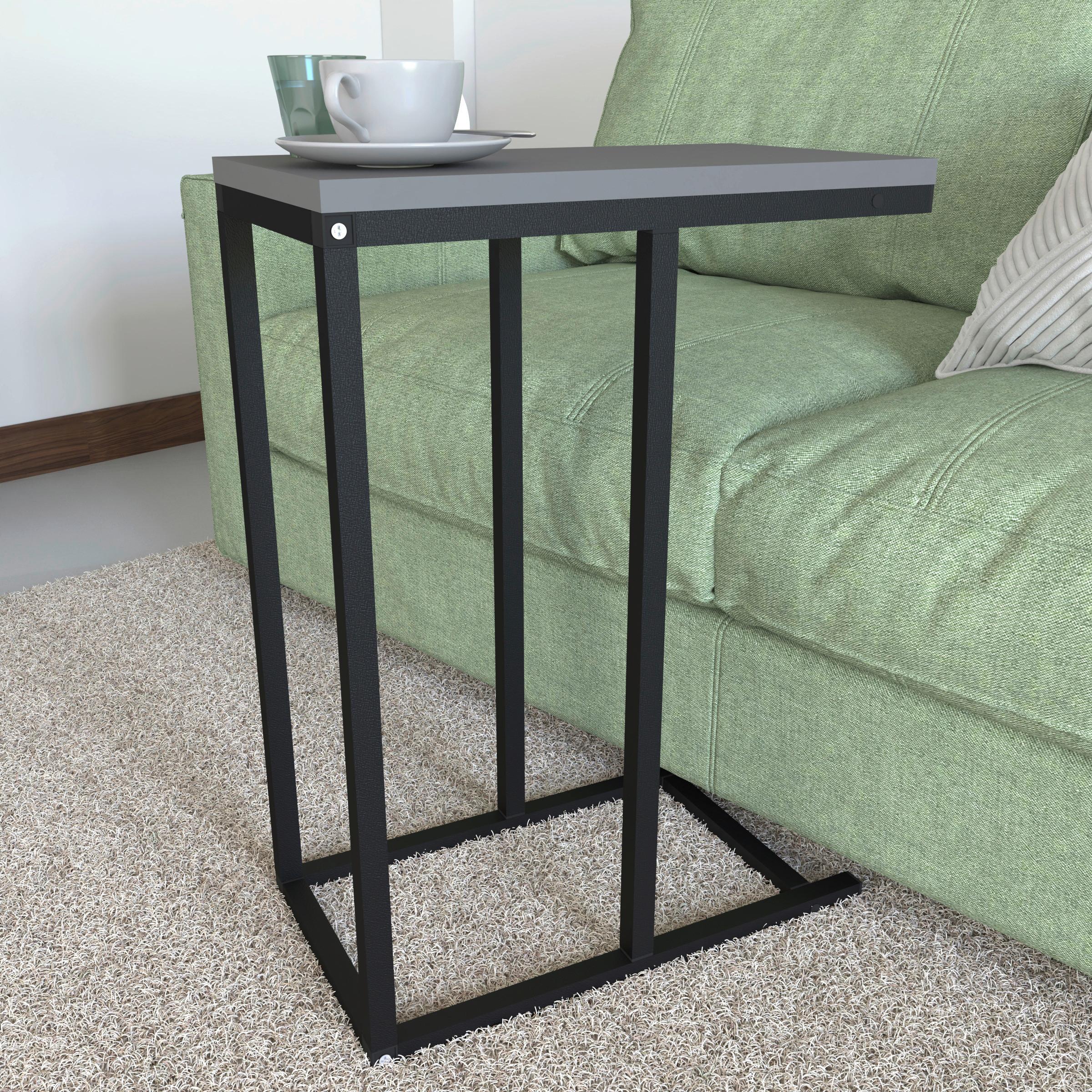 Beistelltisch Insasi Anthrazit/Schwarzl:46cm - Anthrazit/Schwarz, Design, Holzwerkstoff/Metall (46/26/63cm) - MID.YOU