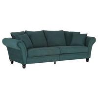 Bigsofa Lamour - Dunkelbraun/Grün, KONVENTIONELL, Holz/Textil (270/80cm) - Livetastic