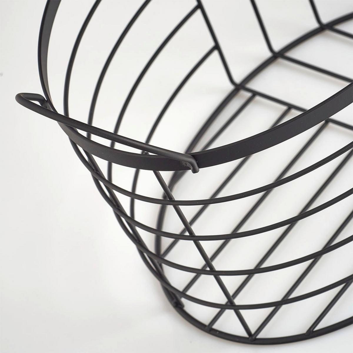 Dekokorb Schwarz Bxhxt: 35x23,5x23 Cm - Basics, Metall (35/23,5/23cm) - Zeller Present