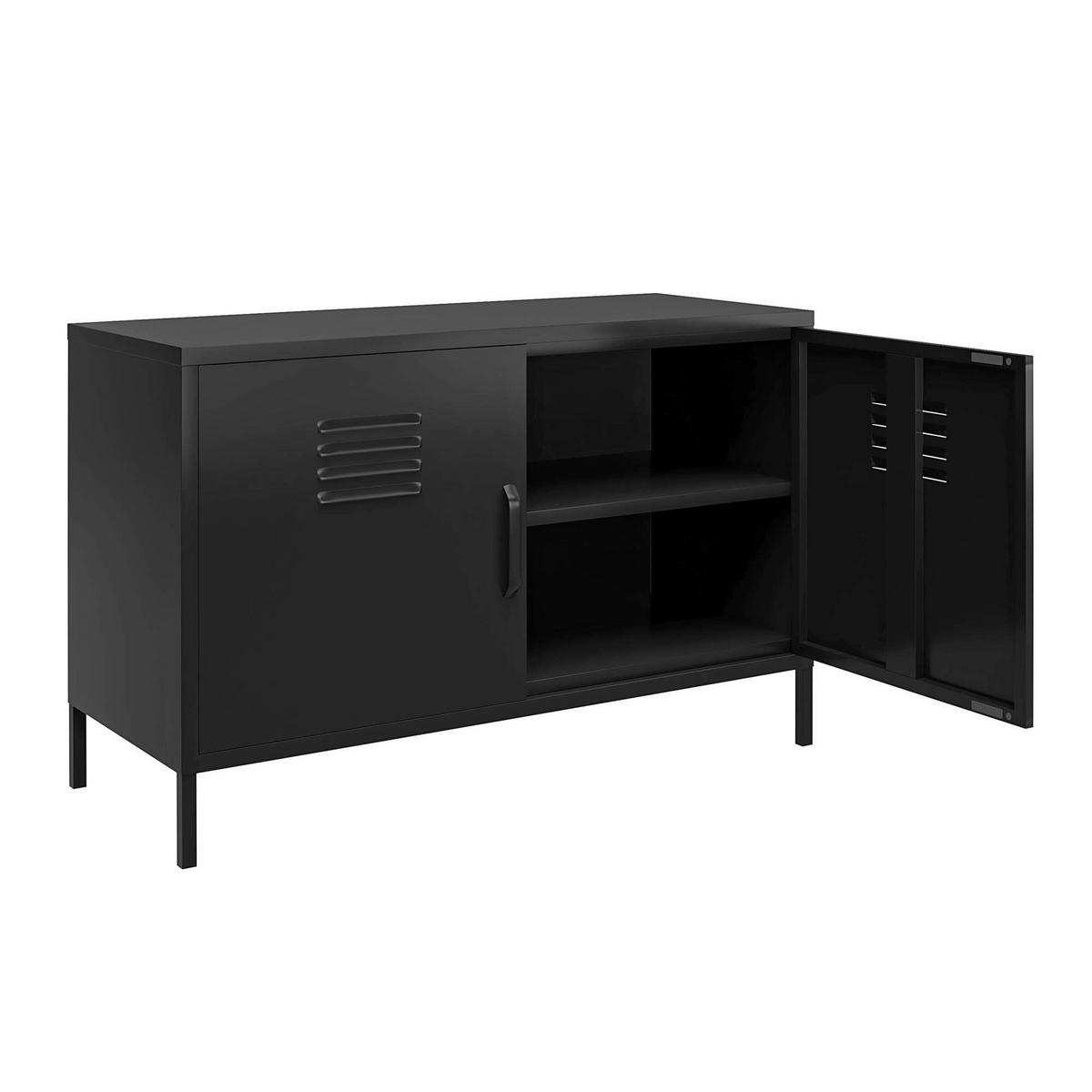 Highboard Mission District Schwarz B: 100cm - Schwarz, Design, Metall (100/64/46cm) - MID.YOU