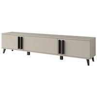 Lowboard Helsinki 183 Beige/Congo B: 180 cm - Beige/Schwarz, Trend, Holzwerkstoff (180/40/33cm)
