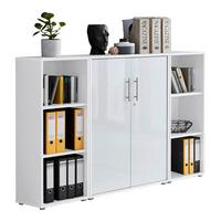 Aktenschrank Office Edition Weiß/weiß Hochglanz B: 172,6cm - Weiß Hochglanz/Weiß, MODERN, Holzwerkstoff (172,6/113,6/33cm) - MID.YOU