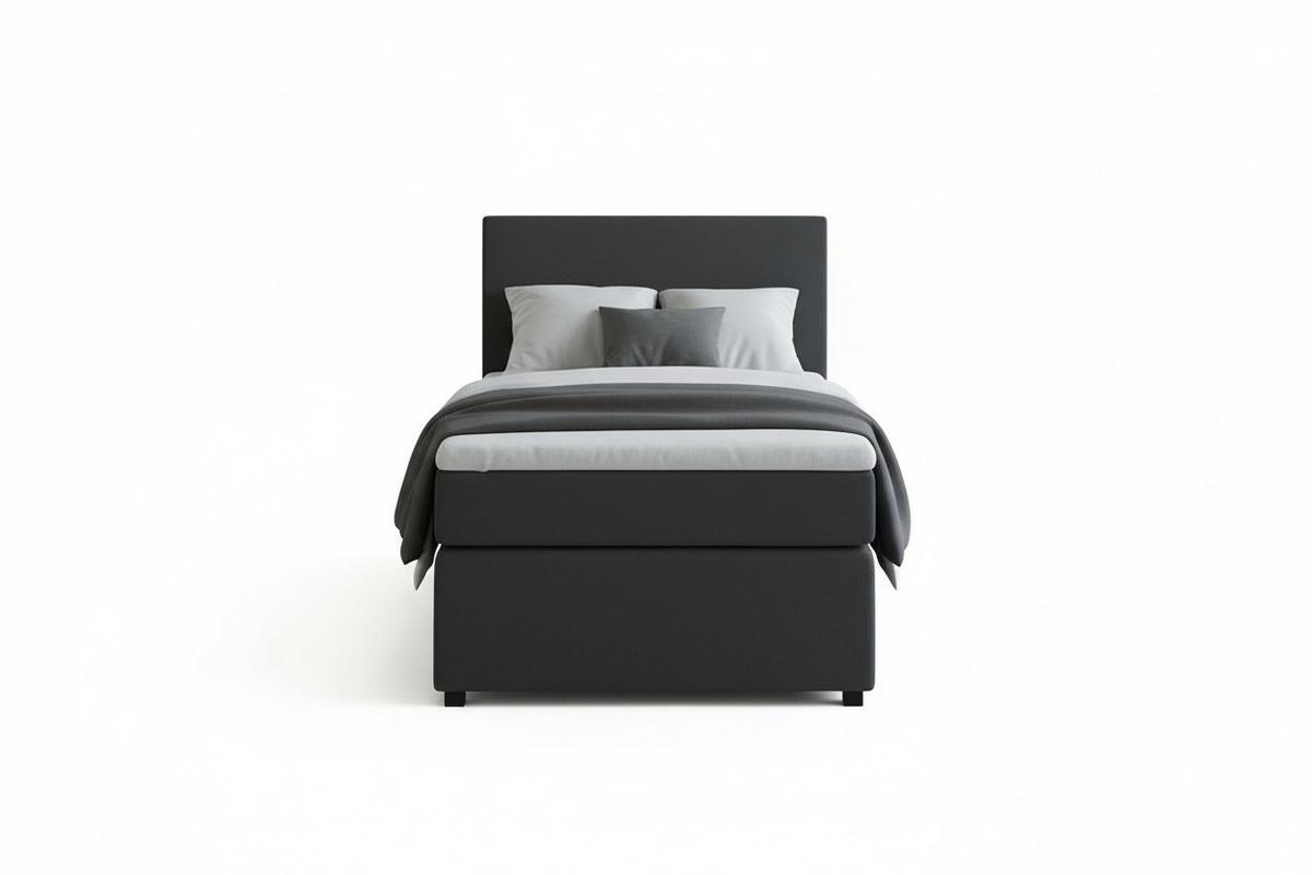 Boxspringbett Togo 90 90x200 cm Anthrazit - Anthrazit/Schwarz, MODERN, Holzwerkstoff/Textil (90/200cm) - MID.YOU