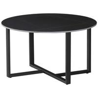 Couchtisch Aura - Schwarz, MODERN, Keramik/Metall (80/45/80cm)