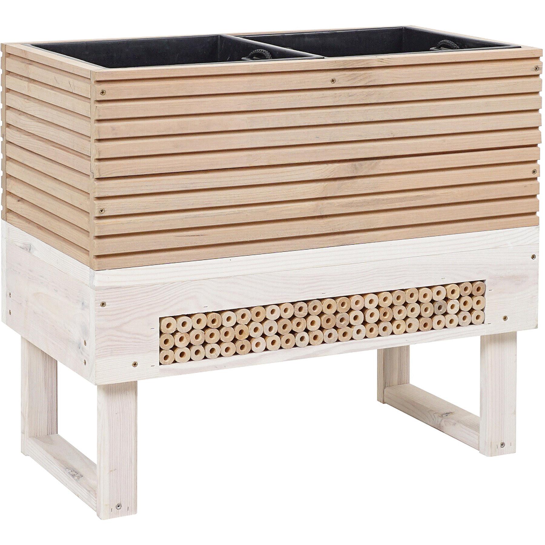 Blumenkasten Kieferfarben B: 61 cm - Kieferfarben, Basics, Holz/Kunststoff (61/54/33cm) - Siena Garden