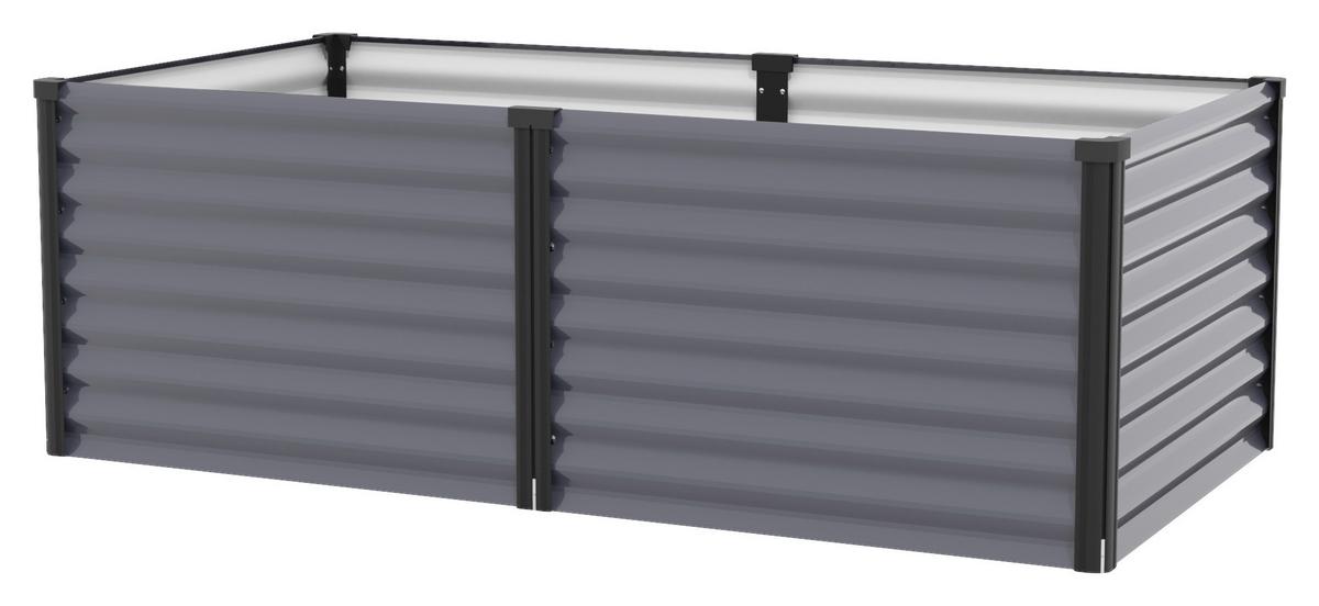 Hochbeet Stahl Linus 96,2x63x187,7 Cm Anthrazit - Anthrazit/Schwarz, Basics, Metall (96,2/63/187,7cm)