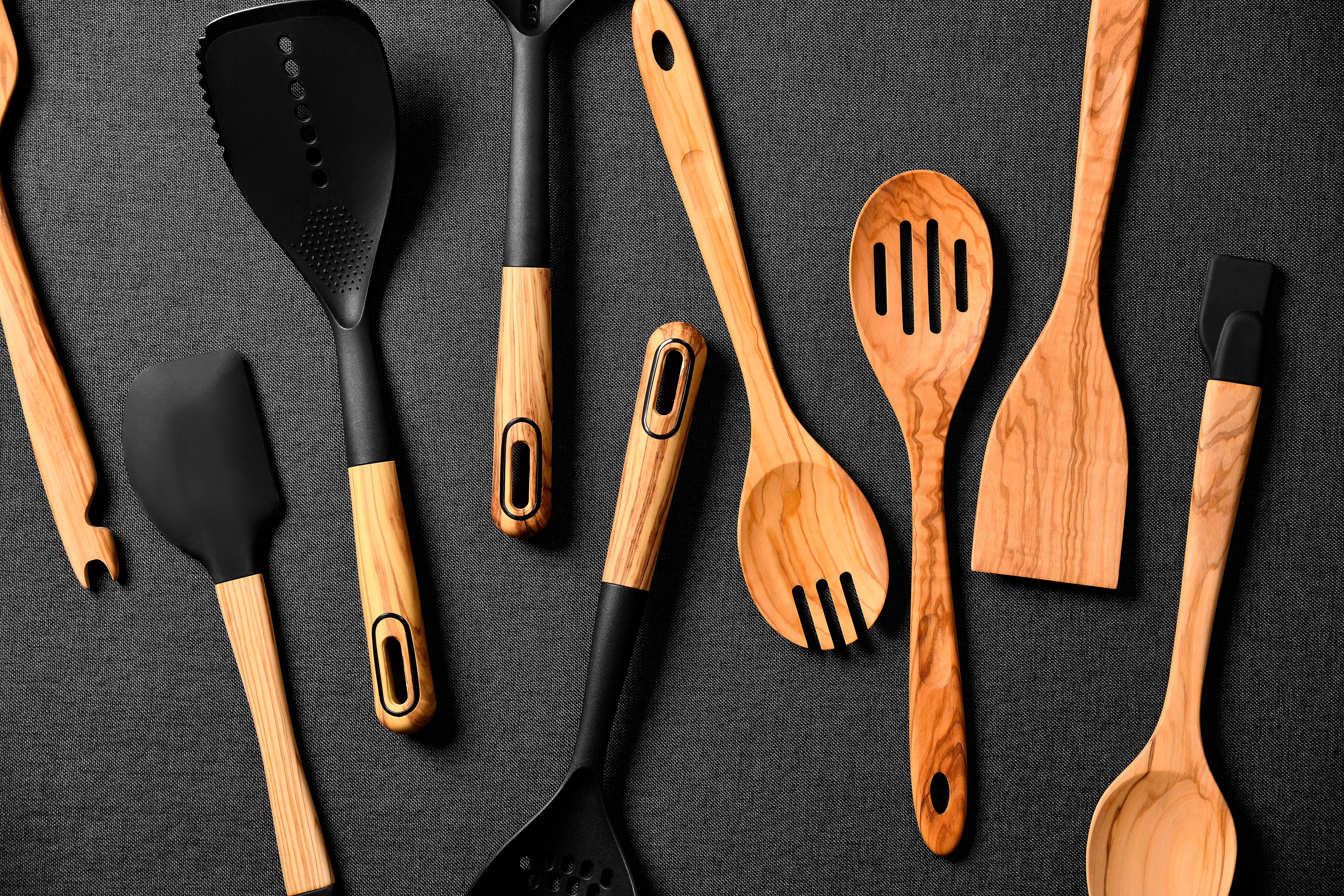 Küchenhelferset Utensils Kernbuche 3-teilig - Kernbuche, Basics, Holz (26/2,1/36cm)