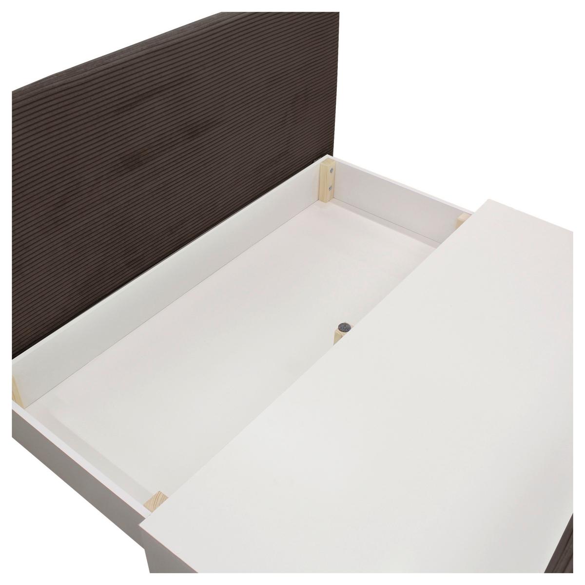 Schlafsofa Mit Bettkasten Yellow B: 154 Cm Cord Braun - Schwarz/Braun, Design, Textil (154/93/85cm) - MID.YOU