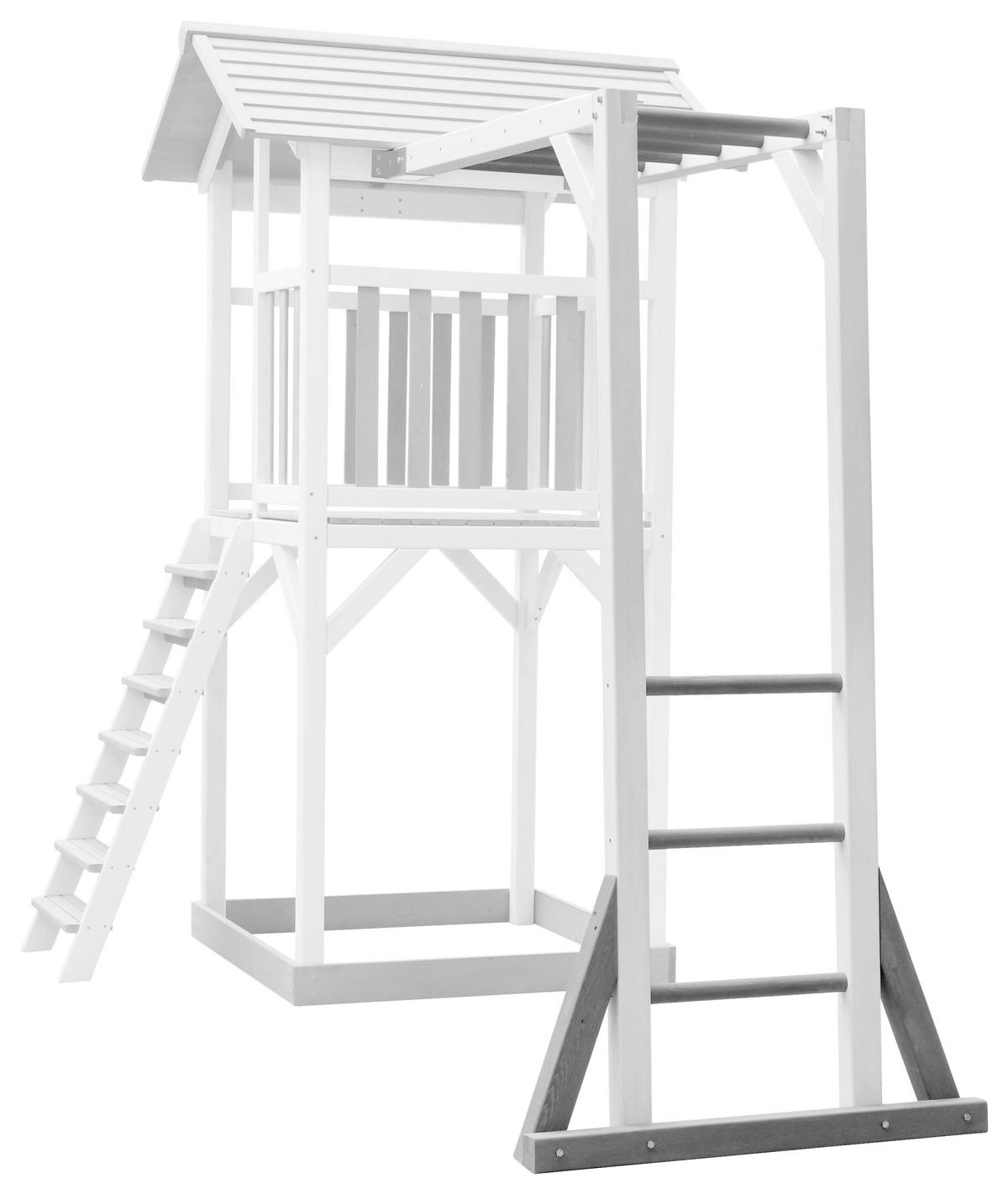 Klettergerüst A025.184.02 - Weiß/Grau, KONVENTIONELL, Holz (167,2/206/97cm) - Ambia Garden