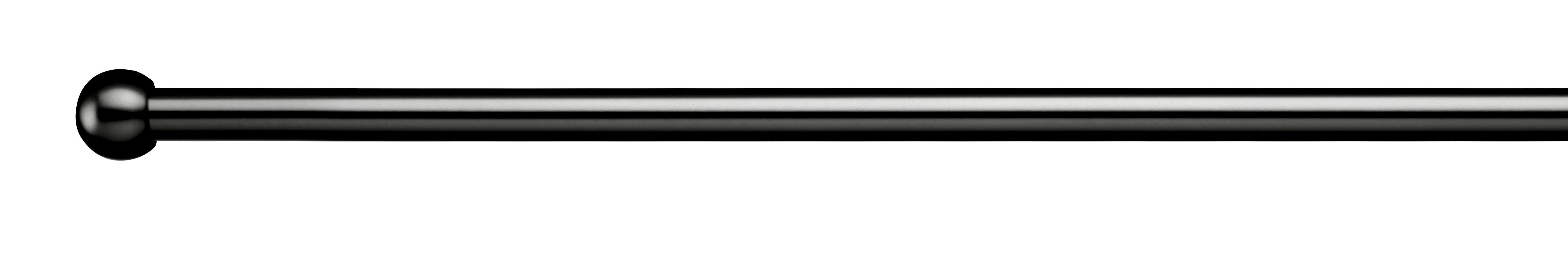 ZÁVESOVÁ TYČ S PRÍSLUŠENSTVOM WAND/DECKE - čierna, kov (120-210cm) - Modern Living