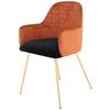 Armlehnstuhl Richard 525 Terra/Scharz - Goldfarben, Design, Holz/Kunststoff (53cm) - Kayoom