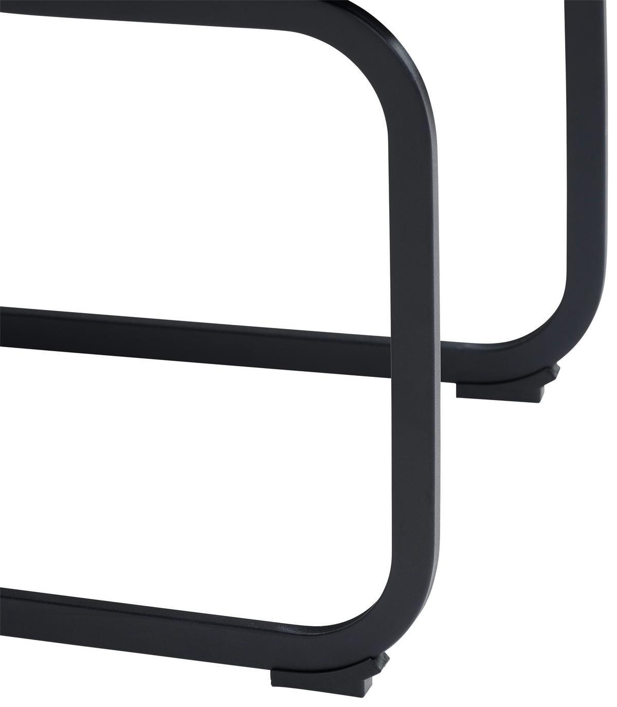 Schwingstuhl Grando - Schwarz/Grau, MODERN, Textil/Metall (45/91.5/62cm) - Livetastic