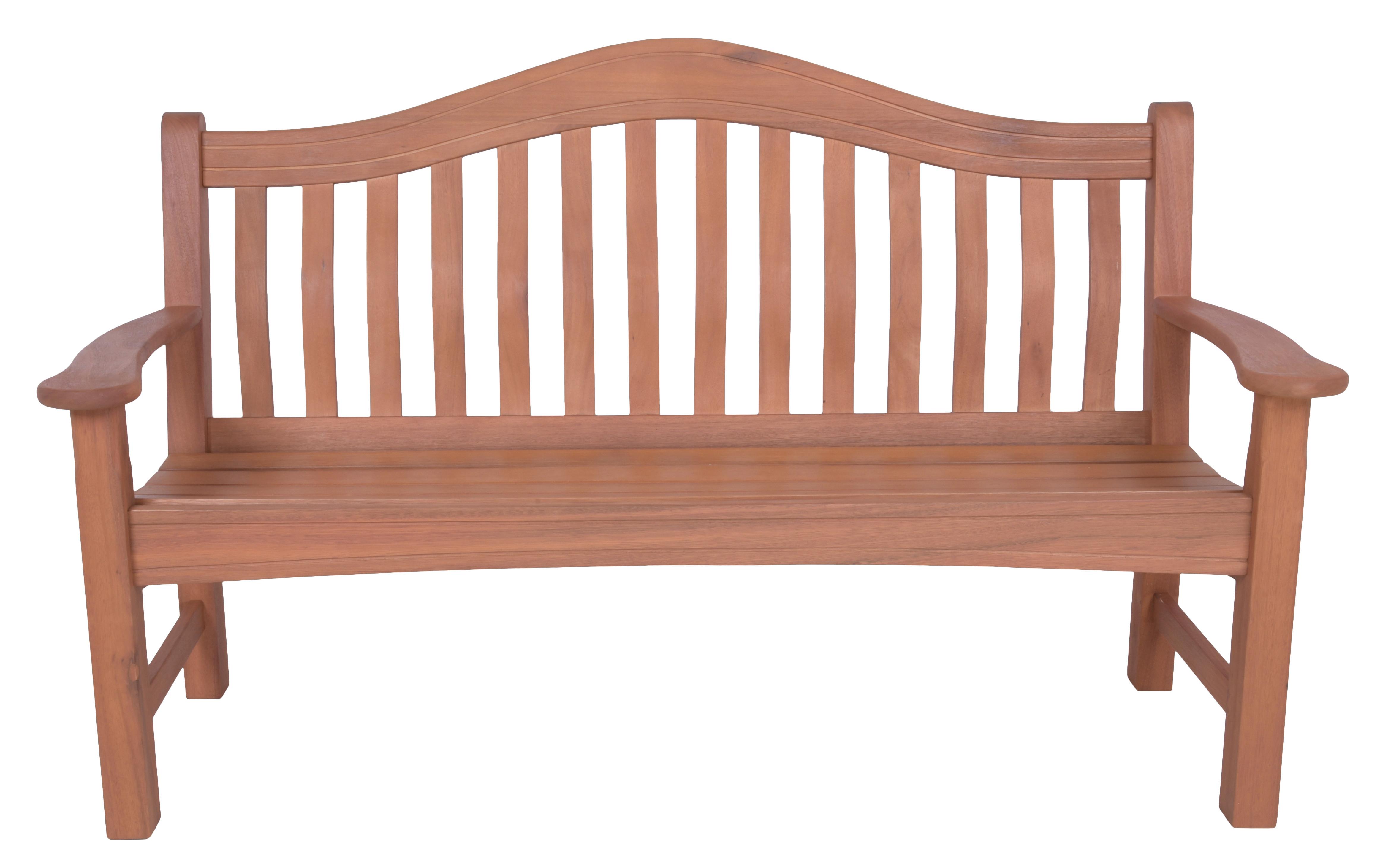 Gartenbank Holz Kingston 3-Sitzer - Eukalyptusholzfarben/Braun, MODERN, Holz (151/92,5/67cm) - Gardenson