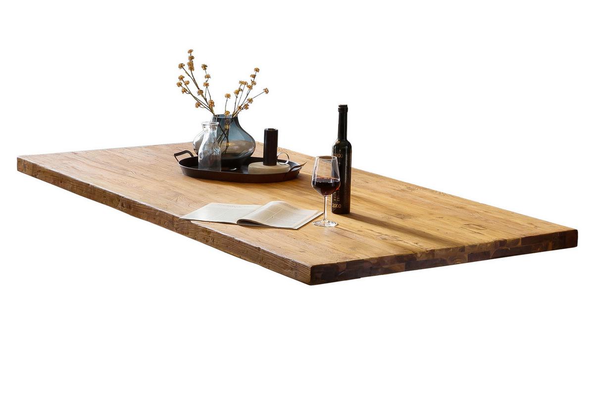 ESSTISCH Schwarz/Naurfarben L: 220cm - Schwarz/Naturfarben, MODERN, Holz/Metall (220/100/73cm) - MID.YOU