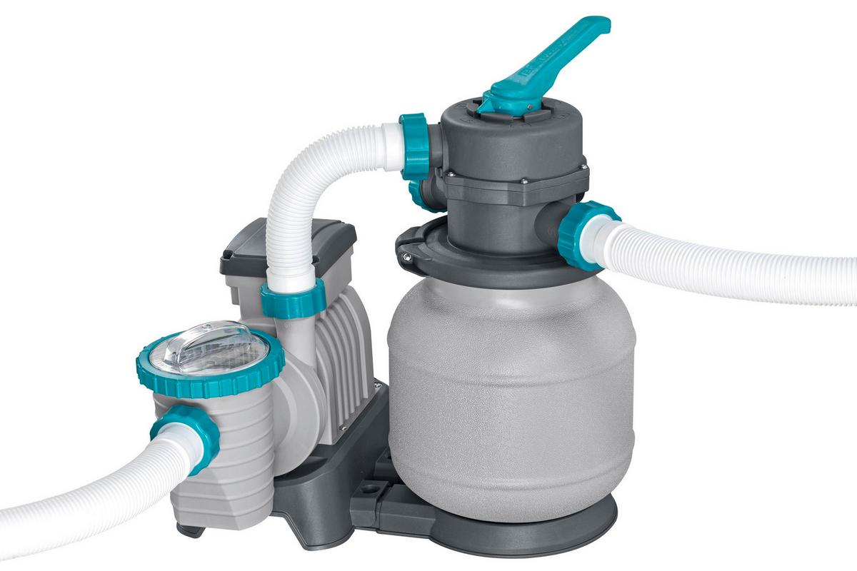 Pool Leonie - Blau/Dunkelgrau, KONVENTIONELL, Kunststoff/Metall (549/132cm) - Bestway