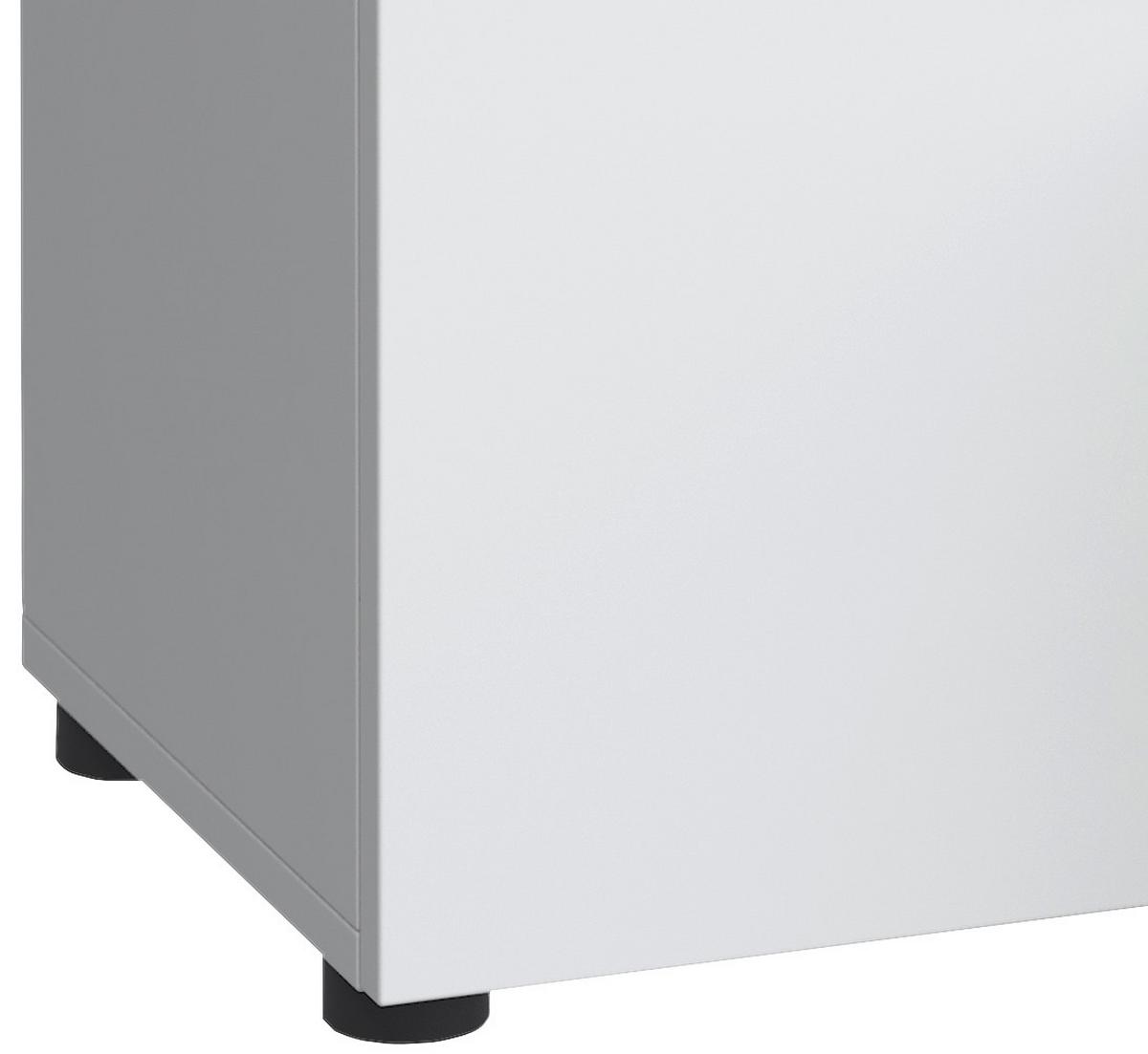 Waschbeckenunterschrank Flandu B: 61 Cm Weiß Dekor - Schwarz/Weiß, KONVENTIONELL, Holzwerkstoff (61/51/32cm) - MID.YOU