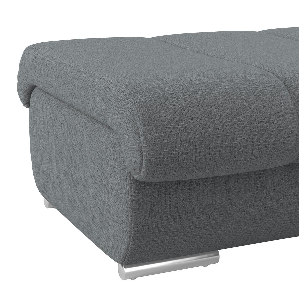 Hocker Multi anthrazit, B: 100cm - Chromfarben/Anthrazit, MODERN, Textil (100/43/80cm) - Luca Bessoni