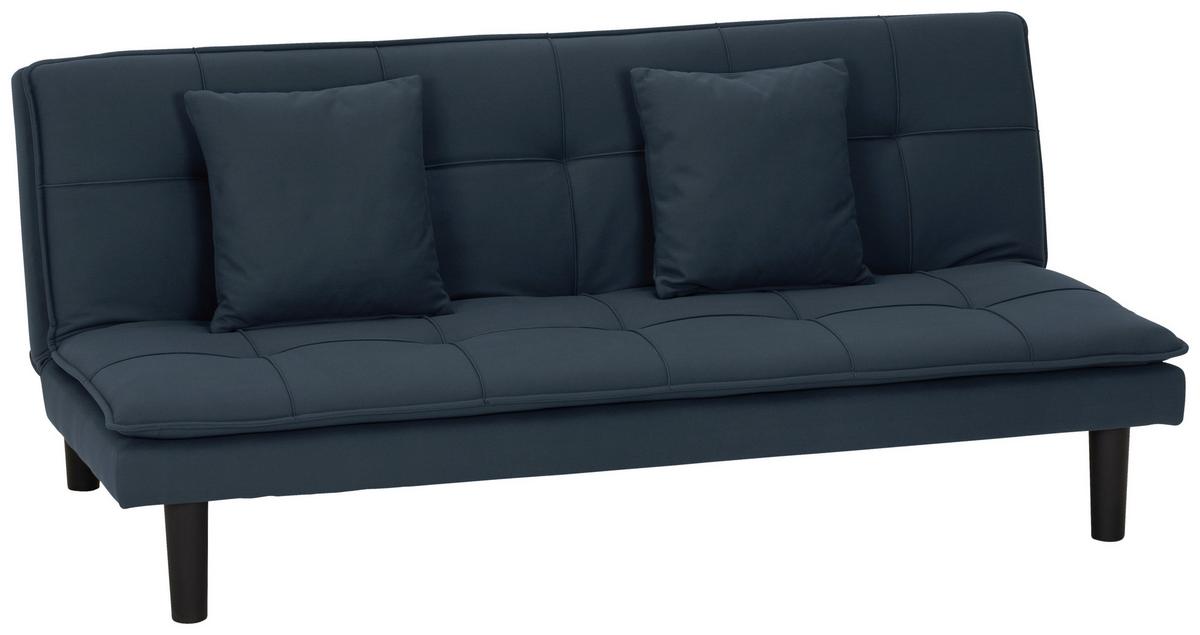 Schlafsofa Oslo - Blau/Schwarz, Basics, Textil (180/79/91cm) - P & B