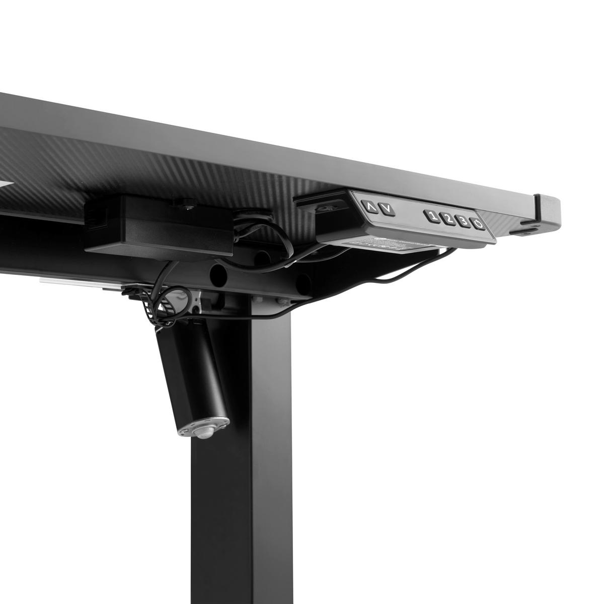 SCHREIBTISCH Worktime Game Schwarz L: 140cm - Schwarz, MODERN, Holz/Metall (140/80/72-110cm) - MID.YOU