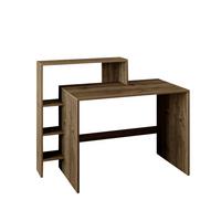 Schreibtischkombination Amber, Walnussfarben B: 120 Cm - Walnussfarben/Weiß, Design, Holzwerkstoff (120/55/96cm) - Livetastic