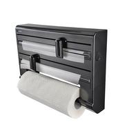 Küchenrollenhalter Parat Black - Schwarz, Basics, Metall (38,5/26/7cm) - Leifheit