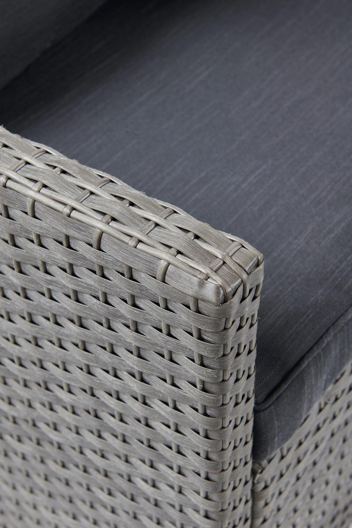 Loungegarnitur 4-tlg. Lisabon Aus Kunststoff Mit Kissen - Braun/Grau, MODERN, Kunststoff/Textil - Luca Bessoni