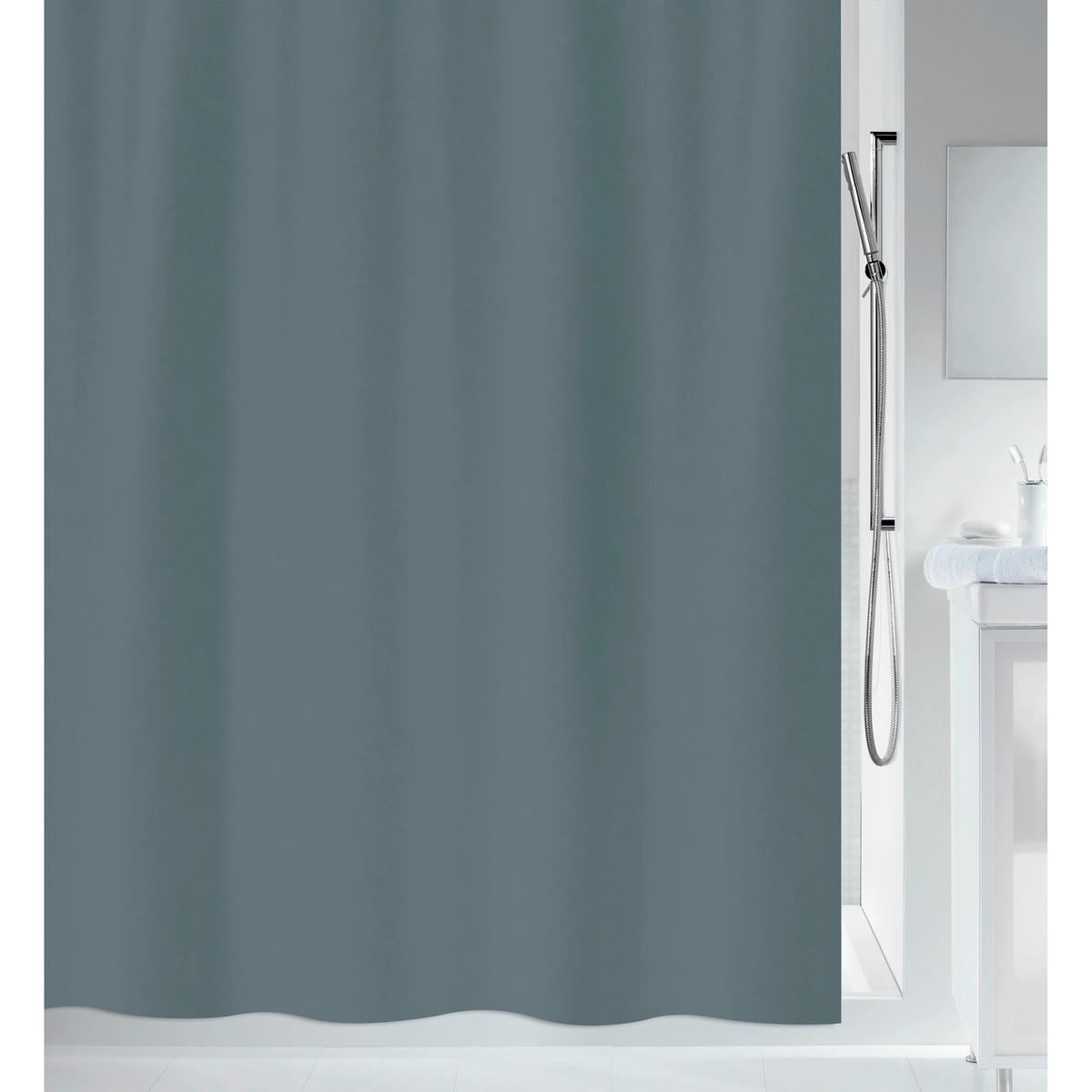 Duschvorhang in Dunkelblau 180x200 cm - Dunkelblau, Basics, Textil (180/200cm) - Spirella