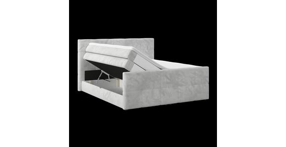 Boxspringbett mit Topper und Bettkasten 180x200 cm Medino - Hellgrau, KONVENTIONELL, Holz/Holzwerkstoff (180/200cm) - Luca Bessoni