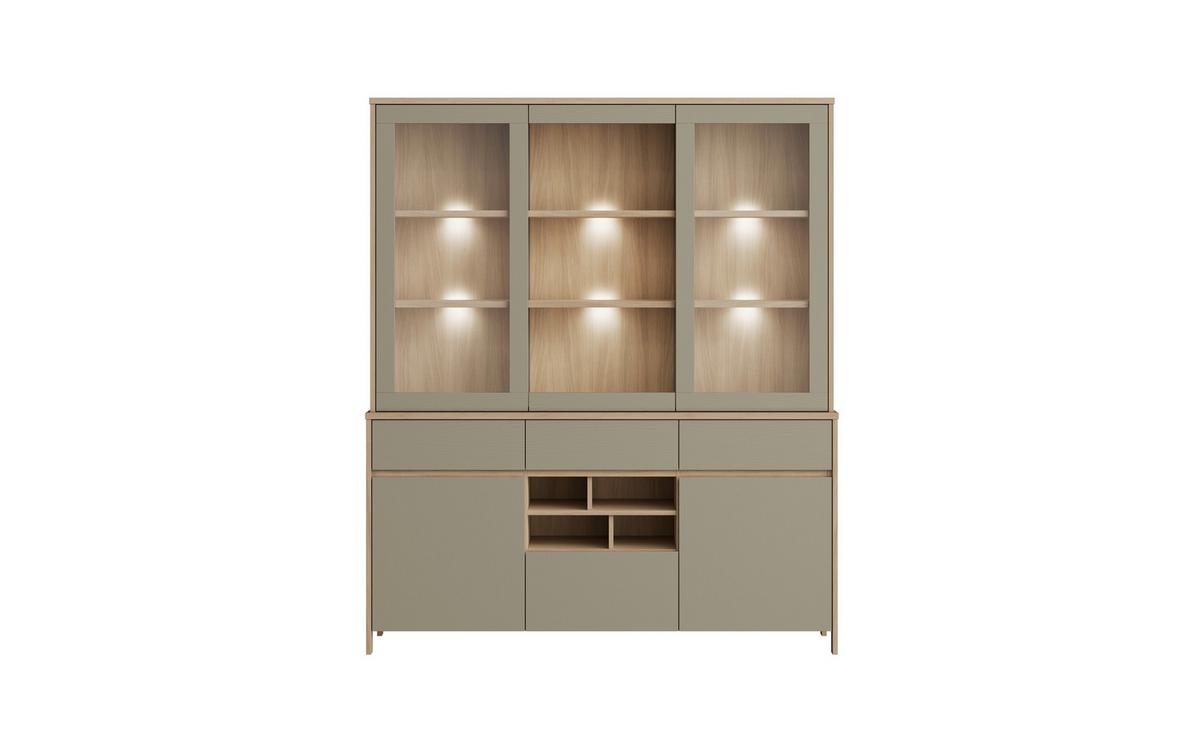 Buffet Stranda Eukalyptus/Holzfarben B: 164cm - Eichefarben/Eukalyptusholzfarben, Design, Holzwerkstoff (164/195/39cm) - MID.YOU