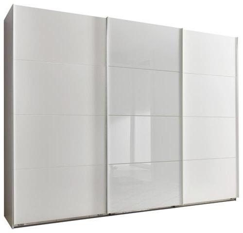 Skříň S Posouvacími Dveřmi Ernesto Bílá - bílá, Basics, kov/kompozitní dřevo (270/210/65cm) - Livetastic