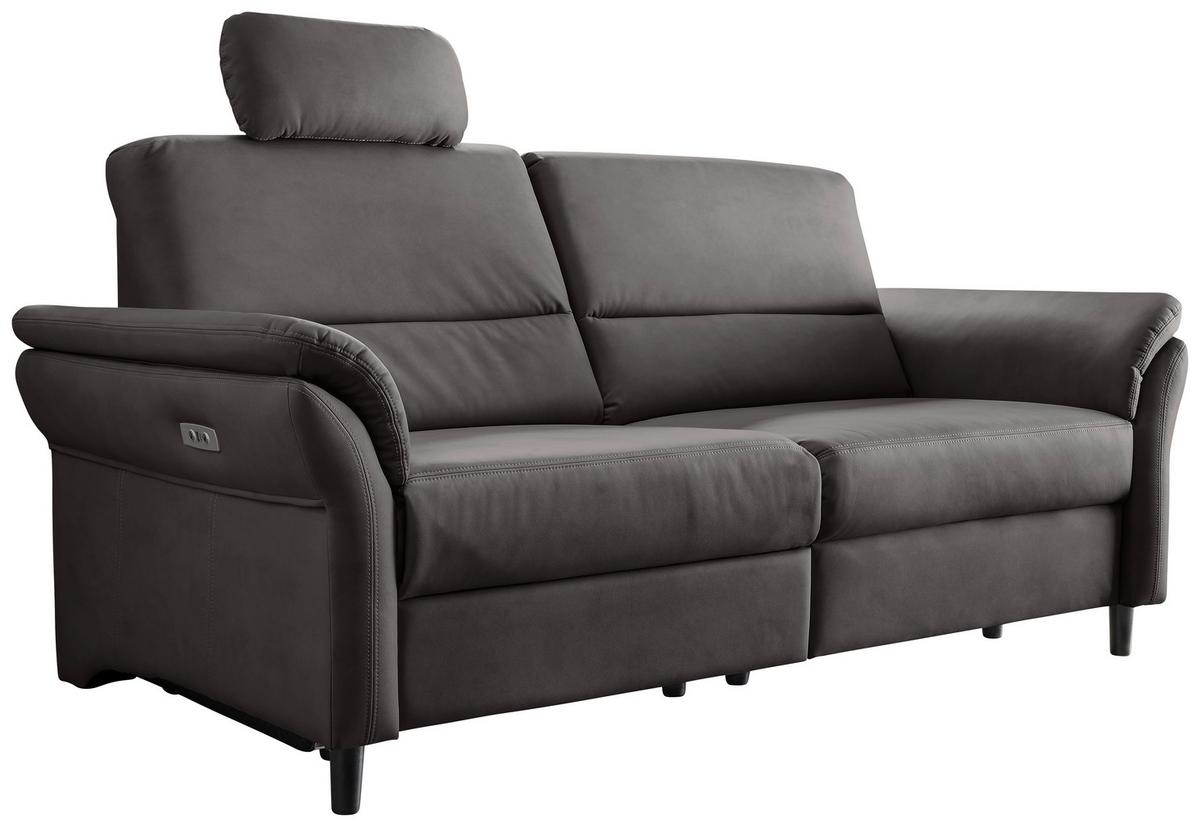 3-Sitzer-Sofa Cavoli, Anhrazit B: 192 cm - Anthrazit/Schwarz, MODERN, Textil (192/90/89cm) - Livetastic