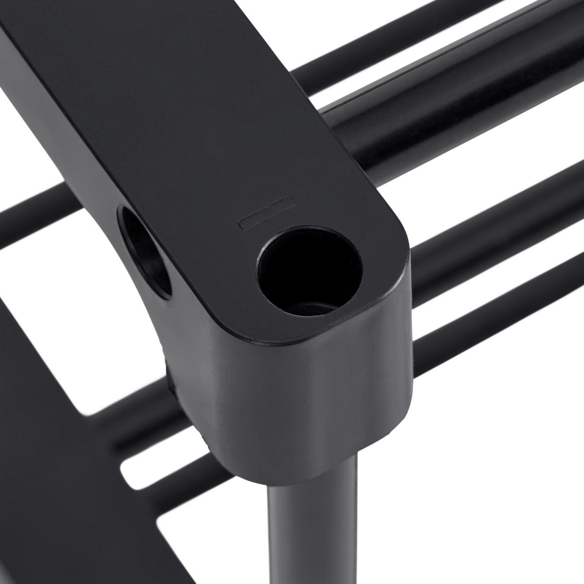 REGÁL NA TOPÁNKY GRANDO -BASED/SB- - čierna, Konventionell, kov/plast (94/194/30cm) - Based