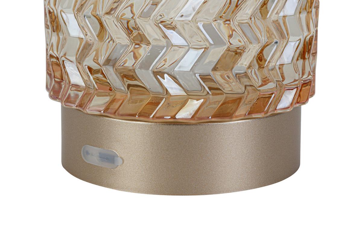 STOLNÍ LAMPA NA BATERIE AMBU - jantarové barvy/cappuccino, Moderní, kov/plast (11/14,5cm) - Mömax