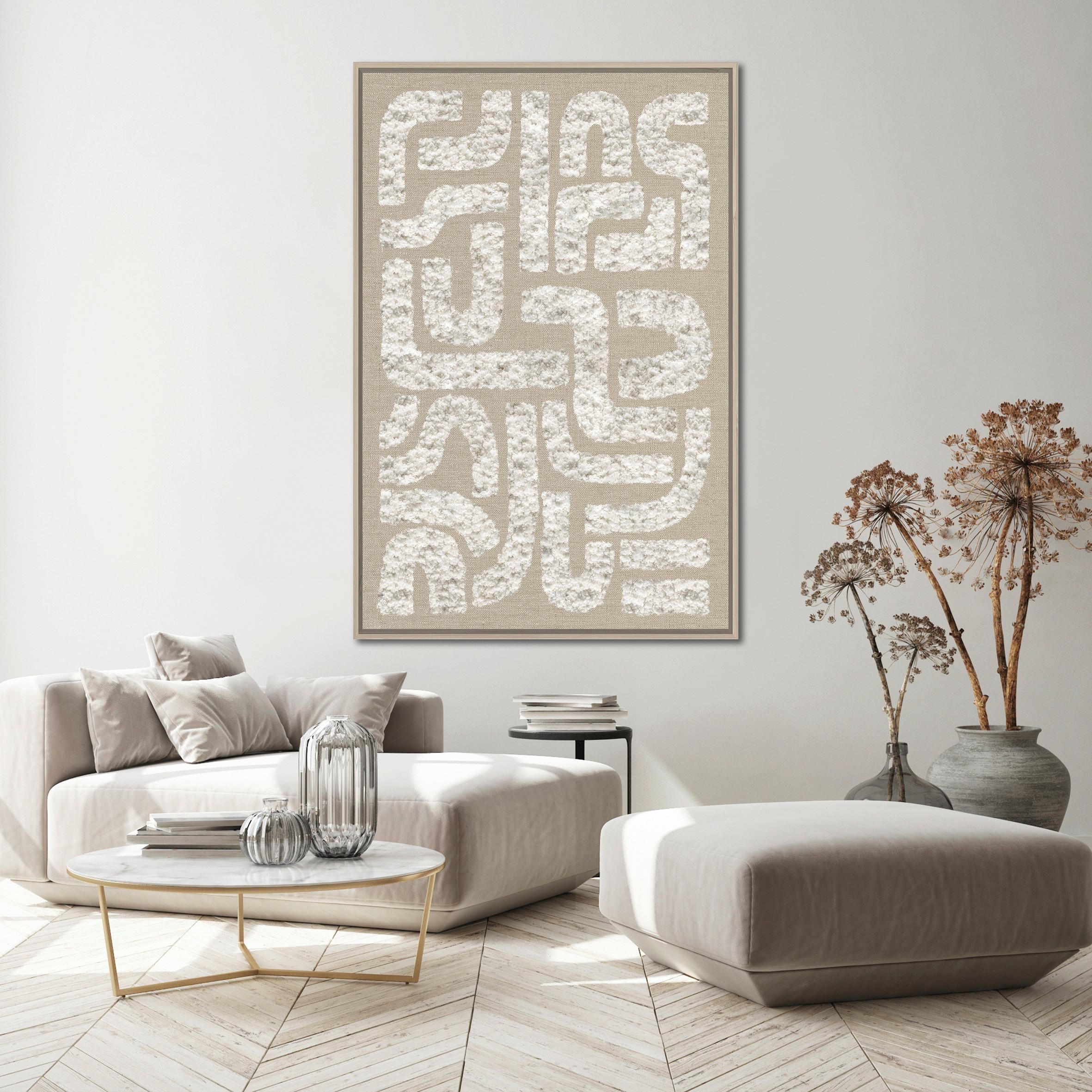 Obraz na plátně LOTTA, 60x90cm - přírodní barvy/béžová, Moderní, kompozitní dřevo/textil (60/90cm) - Premium Living