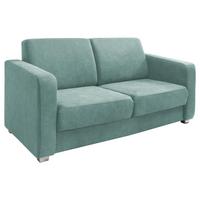 2-Sitzer-Sofa mit Schlaffunktion Mia Hellgrün - Chromfarben/Mintgrün, Basics, Textil (159/88/87cm) - Livetastic