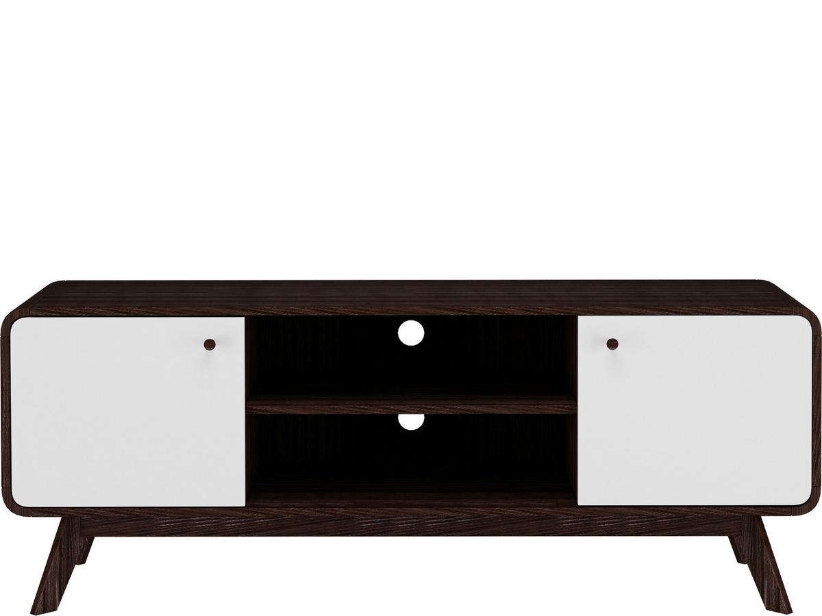 Lowboard Cassie Weiß Walnussfarben B: 140 cm - Walnussfarben/Weiß, Design, Holz/Holzwerkstoff (140/53/39cm) - MID.YOU