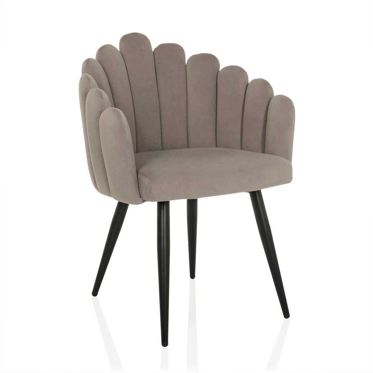 Armlehnstuhl Scallore Grau B: 63 cm - Grau, MODERN, Textil/Metall (63/84/56cm) - MID.YOU
