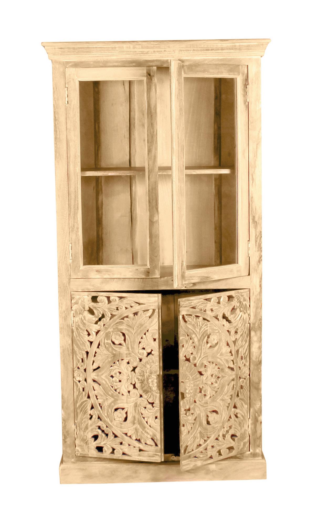 VITRINE Naturfarben B: 90cm - Naturfarben, Design, Holz (90/180/45cm) - MID.YOU
