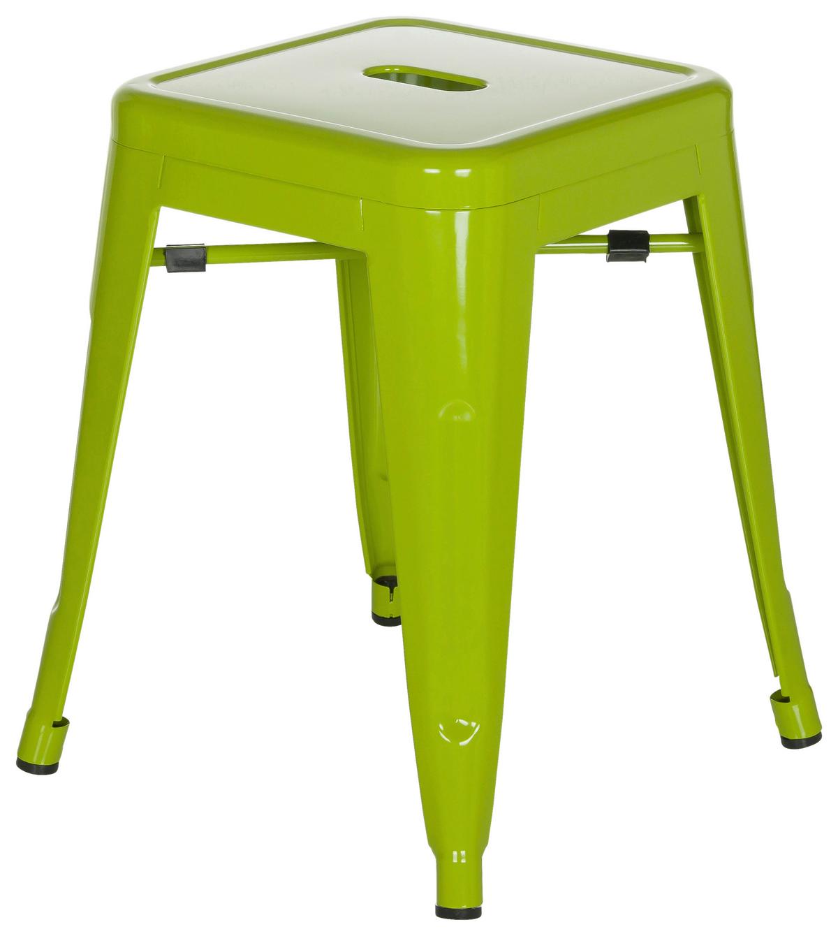 Hocker Vantaggio Stahl Grün H: 46 Cm Stapelbar - Grün, Basics, Metall (39/46/39cm) - MID.YOU