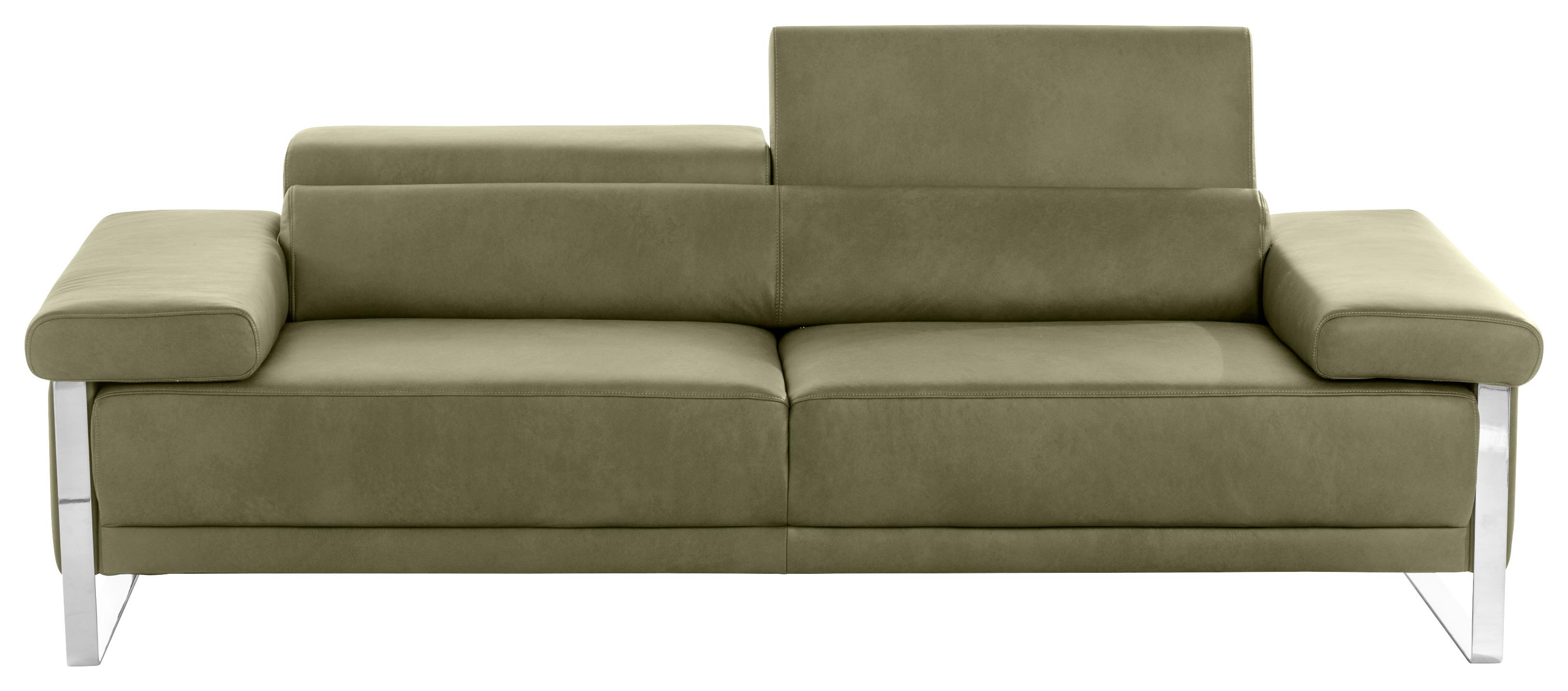 2-Sitzer-Sofa Rücken Echt Grün Vintage-Look
