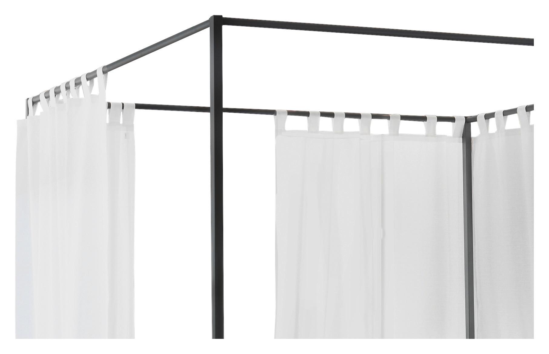 Bettvorhang Curty, Weiß B: 272 Cm - Weiß, Design, Textil (272/185cm) - Hasena