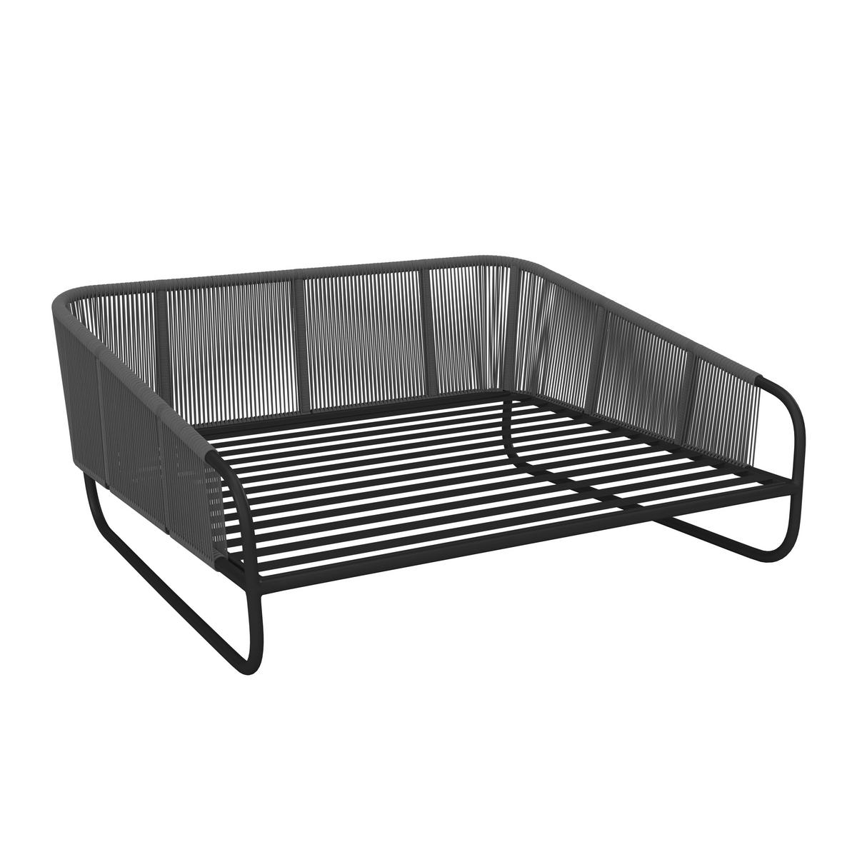 Sonneninsel Alicante - Schwarz/Grau, MODERN, Kunststoff/Textil (178/74/175cm) - Beldano