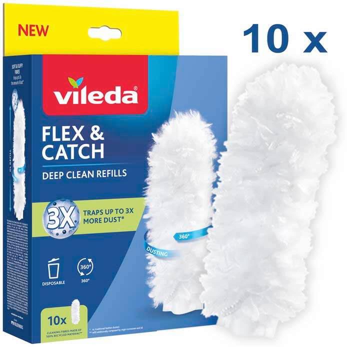 Portörlő Utántöltő Vileda Flex&catch 10db - fehér, Basics, textil (9,5/11/26,7cm) - Vileda