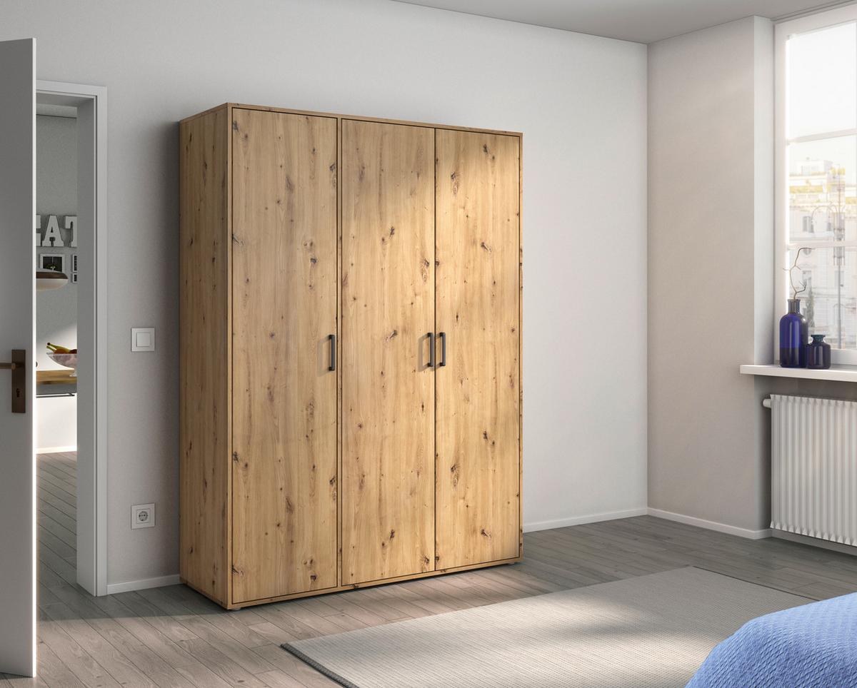 Drehtürenschrank 140 cm Voyager Eiche Artisan - Eiche Artisan, MODERN, Holzwerkstoff (140/194/53cm) - Rauch Möbel
