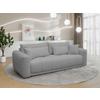 Schlafsofa Supra, Hellgrau B: 245 Cm - Hellgrau/Schwarz, Design, Holz/Textil (245/90/117cm) - MID.YOU