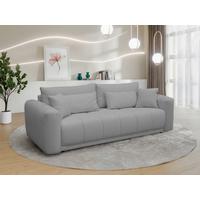 Schlafsofa Supra, Hellgrau B: 245 Cm - Hellgrau/Schwarz, Design, Holz/Textil (245/90/117cm) - MID.YOU