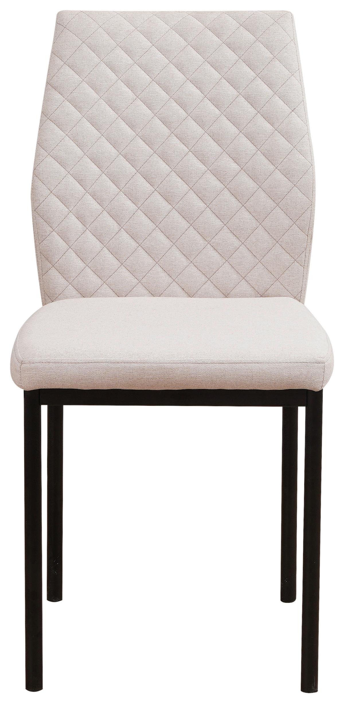 Židle MIA -CENOVÝ TRHÁK- - černá/béžová, Basics, kov/textil (44/90/56cm) - Based